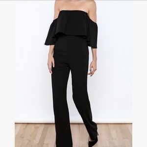 Black off the shoulder jumpsuit